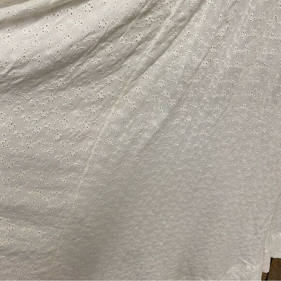 HELSA Eyelet Garden Midi Dress White Off-Shoulder ballet cotton Revolve L - Picture 11 of 11